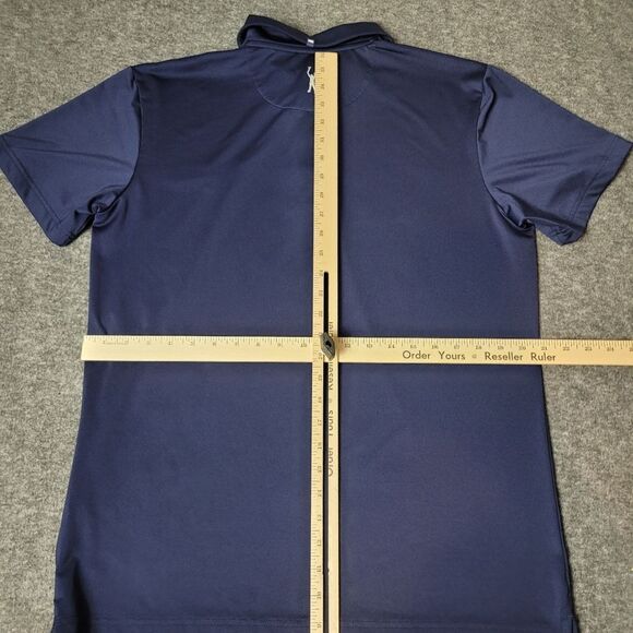Mizzen+Main Golf Polo Shirt Mens Size M Navy Blue Performance Stretch - Picture 10 of 12